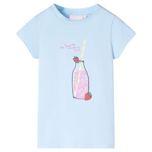 vidaXL Tricou pentru copii, albastru pal, 140