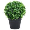 vidaXL Plante artificiale cimișir cu ghiveci, 2 buc. verde 37 cm minge