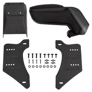 vidaXL Cotieră auto universală negru 13x33x(33-53) cm ABS