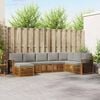 vidaXL Set canapea sectională cu pernă 8 pcs Gri natural și deschis
