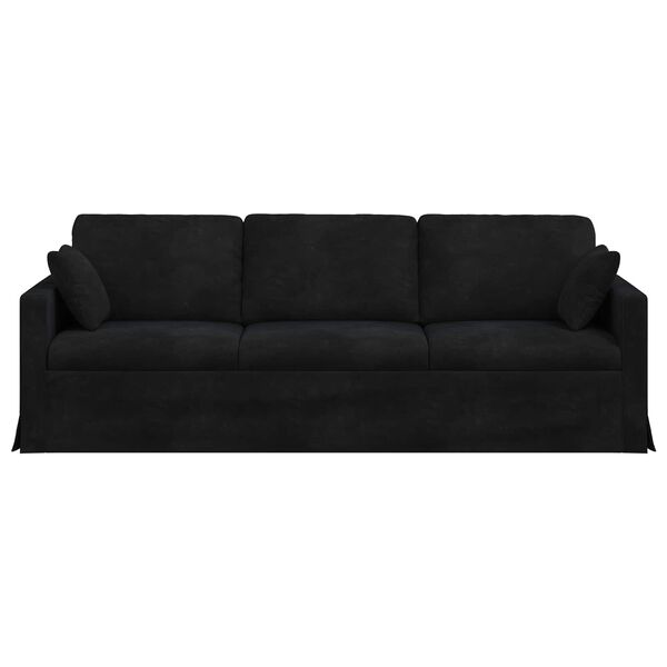 vidaXL Canapea Negru 228 x 78 x 80 cm Catifea