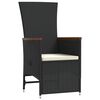 vidaXL Set mobilier de grădină cu perne, 9 piese, negru, poliratan