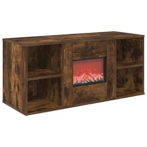 vidaXL Șemineu electric Stejar fumuriu 100 x 37 x 45,5 cm