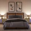 vidaXL Noptiere montate pe perete cu lumini LED, 2 buc., stejar sonoma