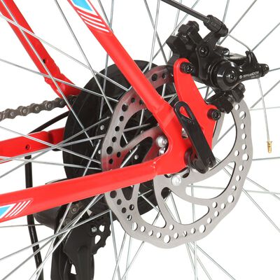vidaXL Bicicletă montană 21 viteze, roată 29 inci, cadru roșu, 48 cm