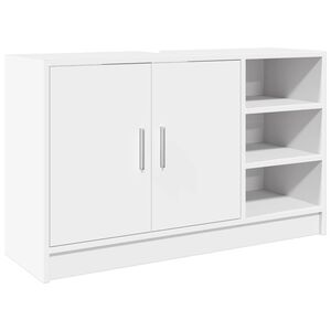 vidaXL Dulap de chiuvetă, alb, 90x29x55 cm, lemn prelucrat