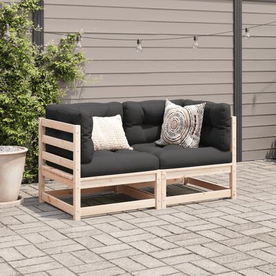 vidaXL Set canapele de grădină cu perne, 5 piese, lemn masiv de pin