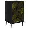 vidaXL Dulap de noapte ELBURG Stejar Negru 36 x 33 x 61 cm