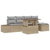 vidaXL Set de canapele pentru grădină 6 buc. Beige și gri deschis