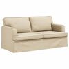 vidaXL Canapea 2 pcs Crem 162 x 80 x 85 cm țesătură