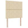vidaXL Cadru de pat cu headboard Crem 120 x 200 cm țesătură