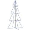 vidaXL Brad Crăciun conic 360 LED-uri, 143x250 cm, interior & exterior