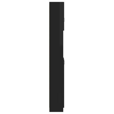 vidaXL Dulap de baie, negru extralucios, 32 x 25,5 x 190 cm, PAL