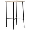 vidaXL Set mobilier de bar, 3 piese, negru, piele ecologică
