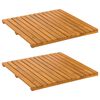 vidaXL Covoraș de baie Simplu Maro 50 x 50 cm Lemn Solid de Acacia