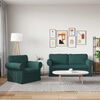 vidaXL Canapea 2 pcs Verde &icirc;nchis 175 x 82 x 80 cm țesătură