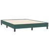 vidaXL Pat box spring cu saltea, Verde &icirc;nchis, 140x210 cm, catifea