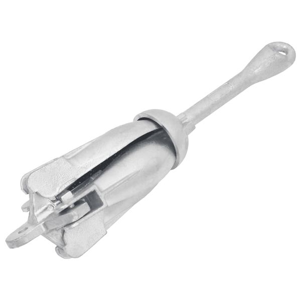vidaXL Ancoră pliabilă argintie 6 kg, fontă galvanizată la cald