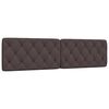 vidaXL Pernă pentru tăblie de pat maro &icirc;nchis, 200 cm, material textil