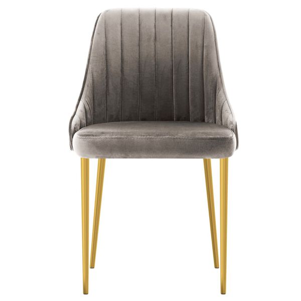 vidaXL Scaune de bucătărie, 4 buc., gri deschis, catifea