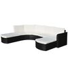 vidaXL Set mobilier de grădină cu perne, 4 piese, negru, poliratan