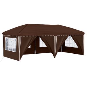 vidaXL Cort de Petrecere Pop-up 575 x 288 x 245 cm Maro