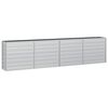 vidaXL Strat &icirc;nălțat de grădină argintiu 320x40x77 cm oțel galvanizat