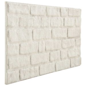 vidaXL Panouri de perete 10 buc. 100 x 50 cm Alb Spumă EPS