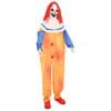 vidaXL Clovn &icirc;nfricoșător de Halloween SPOOKA Galben și Albastru
