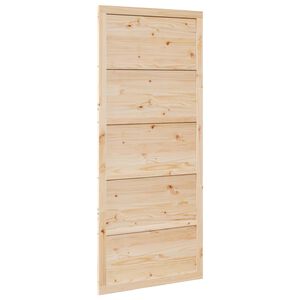 vidaXL Ușă hambar 100 x 2,5 x 208 cm Lemn masiv de pin natural