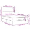 vidaXL Cadru de pat otoman cu saltea Taupe 120x190 cm Material