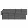 vidaXL Set de Gard 9 buc. 1484 x 186 cm WPC și Aluminiu Gri