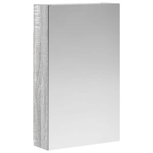 vidaXL Dulap cu oglindă pentru baie Gri Sonoma 30 x 10,5 x 50 cm