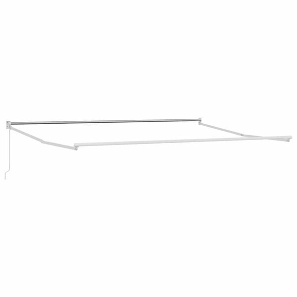 vidaXL Copertină Manual Alb 4 &times;3 m Metal