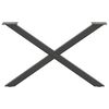 vidaXL Picioare pentru măsuță de cafea &icirc;n formă de X, 2 buc., antracit, 70x(42-43) cm, oțel