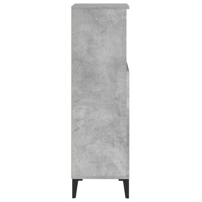 vidaXL Dulap de baie, gri beton, 30x30x100 cm, lemn prelucrat
