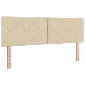 vidaXL Tăblie cap Crem 144 cm țesătură