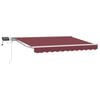 vidaXL Cadru manual de marchiză cu LED-uri Bordo și Alb 2,5 x 2 m