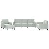 vidaXL Set de canapele, 4 piese, gri deschis, catifea
