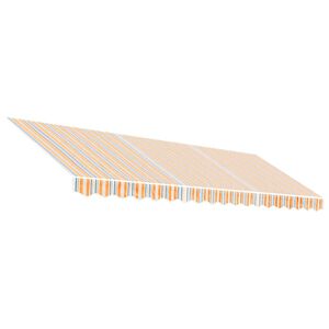 vidaXL P&acirc;nză de rezervă copertină, dungi multicolore, 4,5x3 m