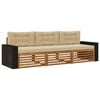 vidaXL Set de canapele de exterior 3 pcs Natural și Bej Poliester