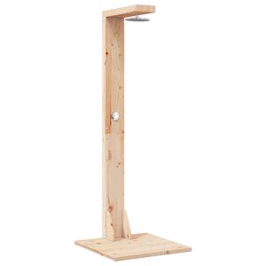 vidaXL Duș exterior 210 cm Lemn masiv de pin și oțel inoxidabil
