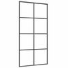 vidaXL Ușă glisantă, negru, 102,5x205 cm, sticlă ESG și aluminiu