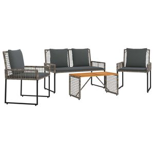 vidaXL Set de Mobilier pentru Exterior cu pernă oțel