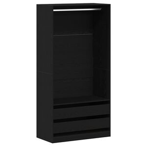 vidaXL Dulap Stejar Negru 100 x 50 x 200 cm Lemn prelucrat
