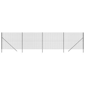 vidaXL Gard plasă de s&acirc;rmă, antracit, 2x10 m, oțel galvanizat