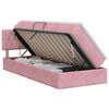 vidaXL Pat cu storage cu headboard Roz 90 x 200 cm Catifea