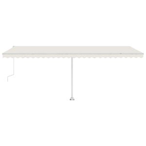 vidaXL Copertină autonomă retractabilă automat, crem, 600x300 cm