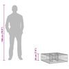 vidaXL Pat ridicat din gabion Argintiu 60 x 60 x 20 cm Oțel Galvanizat