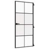 vidaXL Ușă de interior negru 93x201,5 cm sticlă securiz./aluminiu slim